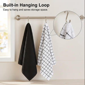 Serviettes de cuisine en <span class=keywords><strong>coton</strong></span> en gros 38x64cm personnalisables pour une utilisation durable, serviettes de nettoyage pour la vaisselle - Product Image 3