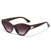 Lunettes de soleil audacieuses et épaisses pour femmes, style œil de chat, UV400, monture intégrale, avec accents métalliques, pour tous les jours