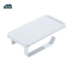 Porte-rouleau de papier toilette mural en aluminium noir pour cuisine et salle de sport, support de serviettes, porte-papier toilette de salle de bain, écologique, double barre - Product Image 3