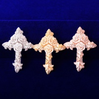 Collier Croix Rose Vintage pour Femme en Cuivre Micro-Pavé Zircon, Bijou Religieux de Luxe Scintillant avec Breloque en Zircon Cubique, Cadeau