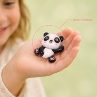 Porte-monnaie en PVC amusant et mignon en forme de panda rouge, porte-clés, pendentifs pour sacs d'école, accessoires de sacs, petites breloques légères