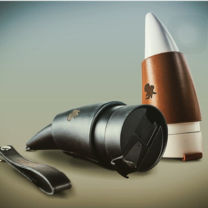 High Quality Stainless Steel Goat Horn <strong>Thermos</strong> Cup PU Leather Lid Cup Holder Outdoor Coffee Beer Metal Armoured Painted Animal - Product Image 6