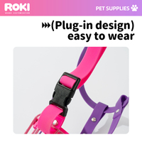 Muselière d'entraînement pour chien ROKI personnalisée, écologique, colorée, durable, en acier inoxydable, avec fermeture à boucle TPU, manuelle, IP68