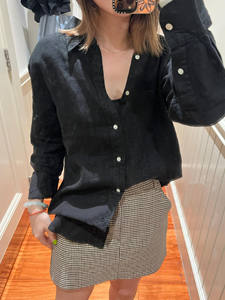 Rlalph Mark Sweep Size coppia ricamata da uomo e da <span class=keywords><strong>donna</strong></span> a manica lunga a prova <span class=keywords><strong>di</strong></span> sole primavera autunno <span class=keywords><strong>camicia</strong></span> <span class=keywords><strong>di</strong></span> <span class=keywords><strong>lino</strong></span> P - Product Image 5