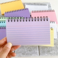 Bloc-notes en spirale coloré créatif pour école de bureau personnalisé cahier personnalisé 50 feuilles de papier de ligne fournitures de papeterie