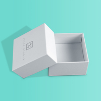 Vente en gros carton personnalisé boîte d'emballage cadeau en carton boîte à bijoux avec tampon en mousse