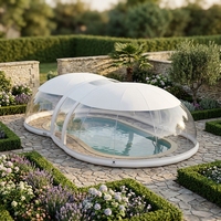 Dôme gonflable transparent d'air de tente de couverture de piscine claire extérieure pour la piscine