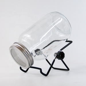 La germinazione della lattina <span class=keywords><strong>di</strong></span> muratore può germogliare il barattolo <span class=keywords><strong>di</strong></span> <span class=keywords><strong>vetro</strong></span> con staffa in acciaio inossidabile e coperchio <span class=keywords><strong>di</strong></span> germinazione a rete - Product Image 4