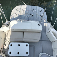 Tapis de pont en mousse EVA imitation teck pour plateforme de bain et cockpit de bateau Sea Ray 480 (2002), style SeaDek MarineMat Gatorstep, auto-adhésif