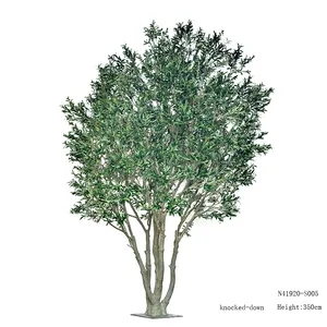 Съемный большой размер большой искусственный оливковых растений в разобранном виде искусственных листьев оливы дерево с фруктами