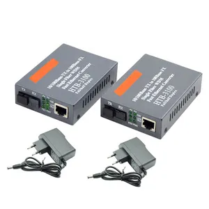 10 100Base-Tx กับ100Base -RX Single Mode Simplex ไฟเบอร์ WDM Fast Ethernet HTB-3100ไฟเบอร์ Media Converter 25กม