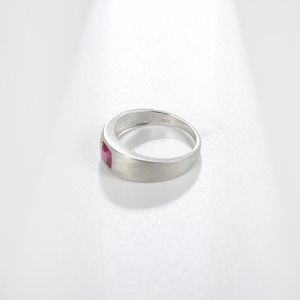 Bleibende synthetische Rubin Edelstein Mode <span class=keywords><strong>Tredy</strong></span> Fingerring Sterling Silber Schmuck Verlobung sring für Männer - Product Image 2