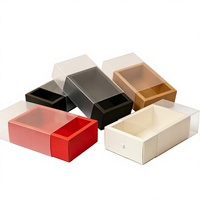 Boîte d'emballage pliable auto-érectible en gros, plusieurs tailles, en carton kraft/noir/blanc, pour bougies et cadeaux, matériaux recyclés