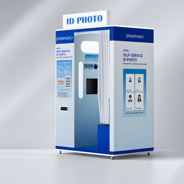 Professional Self Service Passport Photo Booth Machine ID Picture Kiosk With Touch Printer for Visa Centers Airports
