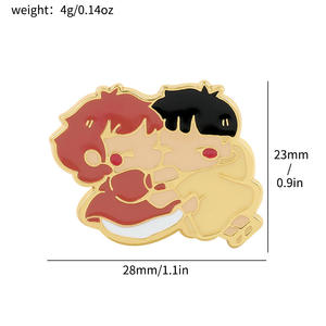 Spirited Away gake NO The <span class=keywords><strong>Ponyo</strong></span> NO The NO The NO Face Man Kawaii Japanese collect ตกแต่งอะนิเมะอัลลอยเข็มกลัด - Product Image 3