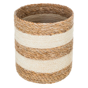 ตะกร้าปอกระเจาสีขาวธรรมชาติ 27.5x27 ซม. - Product Image 1