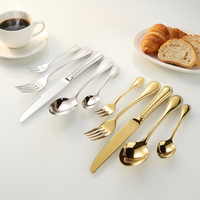 Ensemble de couverts de table en acier inoxydable 304 brillant de qualité supérieure pour la restauration, cuillère, fourchette, couteau, finition nacrée, pour mariage et banquet