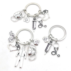 Llavero de suministro médico RENHUI, llaveros de salud <span class=keywords><strong>Mental</strong></span> de Metal personalizados, llaveros para médicos y enfermeras - Product Image 1