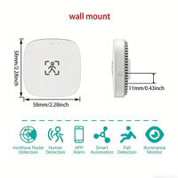 Détecteur de Présence Humaine Intelligent WiFi, Capteur Infrarouge Tuya Mural, Détecteur de Mouvement et de Respiration