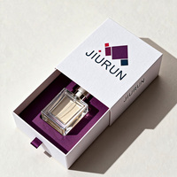 Boîte de parfum noire tiroir d'emballage élégant en carton de luxe boîte-cadeau vide coulissante pour bouteille de parfum 100ML 50ML