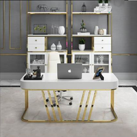 Bureau d'ordinateur de bureau moderne en marbre, tablette, vente en gros, nouveaux produits, simple