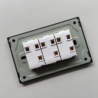 Interrupteur mural fin 118, vente en gros, prix abordable, prises et interrupteurs électriques gris, interrupteur d'éclairage 2 gangs 1 ou 2 voies, fabricant