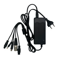 Chargeur Universel 42V 2A 5 Fiches pour Batterie au Lithium 36V Compatible avec Vélo Électrique Trottinette Rad Power Bike