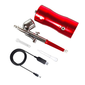 Airbrush <b>Kit</b> Portable <b>Mini</b> Airbrush With Compressor Makeup <b>Tool</b> Gravity Feed Dual Action USB Powered Adjustable Speed Settings - Product Image 4