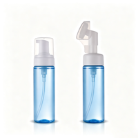 Bouteille en mousse PET de 180 ml avec logo personnalisé, brosse en silicone, distributeur de mousse cosmétique
