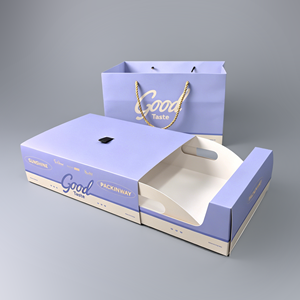 Customized Recycled Cardboard Rigid Paper Box <b>Square</b> Dessert Packaging Cake Gift Box With Handle - Product Image 4