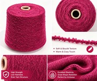 Eco Sustainable Dyed Unique Textured Super Soft High Quality Good Spinnability Yarn 1/5.8Nm Recycled Polyester Nylon Fashion