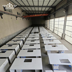 5059ขัดเงาหรูหรา Goltops calacatta Paris เคาน์เตอร์ควอทซ์และท็อปส์ซูโต๊ะพื้นผิวที่ทันสมัยพรีเมี่ยมสำหรับห้องครัวและห้องน้ำ - Product Image 3