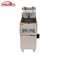 Freidora Industrial de Acero Inoxidable de Alta Calidad de 28L, 9KW, de un Solo Tazón, Comercial, Independiente, para Restaurante, con Fuente de Alimentación Eléctrica
