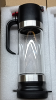 Distributeur de miel en verre anti-goutte 9 OZ 12 OZ, pot à miel avec poignée, distributeur de sirop pour café ou thé, idéal pour le miel et le sirop