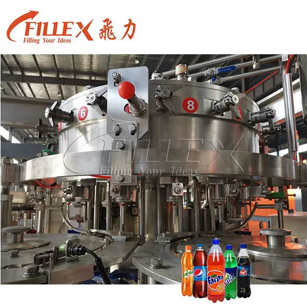 500ml PET Plastic Bottles Manufacturing Machine Gas Filling Machine Beverage Soft Drinks CSD Carbonated Drink Production Line