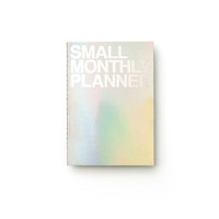 LABON Petit Agenda Mensuel Cahier Holographique Couverture Papier Kraft Point de Selle A5 Taille de Poche Logo Personnalisé