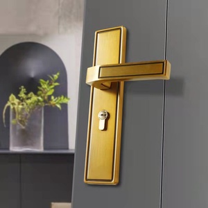 Maniglia per <span class=keywords><strong>Porta</strong></span> e <span class=keywords><strong>Finestra</strong></span> in Ottone Anticato, Stile Cinese Moderno, Leggera e Lussuosa, con <span class=keywords><strong>Serratura</strong></span> Magnetica Silenziosa per Porte in Legno - Product Image 3