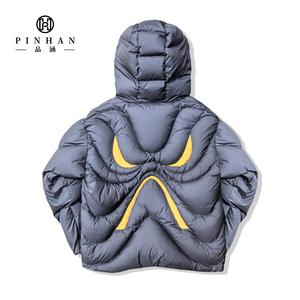 Chaqueta acolchada personalizada a la moda al por mayor, chaqueta acolchada con estampado de la Ópera de <span class=keywords><strong>Pekín</strong></span> y puños ajustables, chaqueta acolchada única, abrigo para hombre - Product Image 5