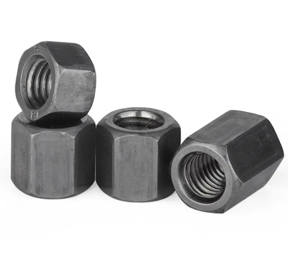 Nickle Plated Hexagon Hex Nut Full Hexagonal Stainless Steel Nut Black M8 Hardware Nuts