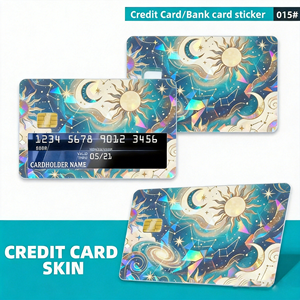 Adesivo Personalizzato Olografico Effetto Vetro Rotto per Carte <span class=keywords><strong>di</strong></span> <span class=keywords><strong>Credito</strong></span>, Skin in Vinile Personalizzata, Cover per Carte Bancarie, Logo Branding, Adesivo Impermeabile Fustellato - Product Image 3