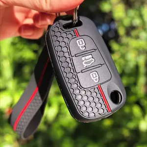 Housse de <span class=keywords><strong>clé</strong></span> en silicone pour Rio 3 4 Ceed Soul Cerato 2, étui pour <span class=keywords><strong>clé</strong></span> de voiture télécommandée <span class=keywords><strong>Hyundai</strong></span> <span class=keywords><strong>i20</strong></span> i10 i30 ix35 - Product Image 1