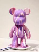 Vente directe fabricant : Figurine animale multifonctionnelle Fluid Bear Violent White Embryo, style animal, vente en gros, peinture DIY à dessiner soi-même pour Noël