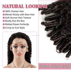 Nuova Parrucca Riccia Pixie 1B Naturale QQ 13X4, Capelli Vergini Brasiliani 100% di Qualità per Donne di Colore - Product Image 5
