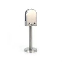 Base de colonne de garde-corps en verre en acier inoxydable moderne, à fixation au sol, avec pince en U, facile à installer, étanche