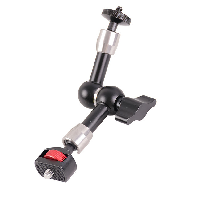 360 Panoramic Ball Head Magic Arm 7/11 Inch Dual 1/4 Screw Articulating Arm Camera Mount for DSLR Camera Monitor LED Light Phone