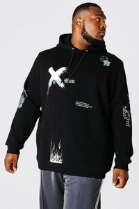 Pull à capuche surdimensionné 100% coton, avec Logo imprimé, écran personnalisé, Super doux, pour hommes - Product Image 5