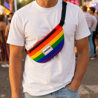 Sac banane personnalisé avec logo sur mesure, vente en gros, sac de ceinture en polyester, fabricant OEM, étanche