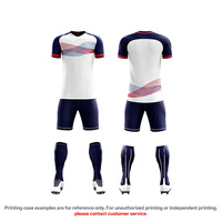 Kaos Sepak Bola Dewasa Unisex Amerika yang Dapat Disesuaikan - Setelan Atasan Poliester Cepat Kering dengan Cetakan Transfer Panas Pola Solid Lengan Pendek