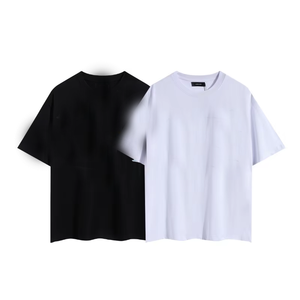 เสื้อยืดผู้ชายสไตล์ฮิปฮอปทรงโอเวอร์ไซส์ คอกลม แขนสั้น ผ้าฝ้าย 100% น้ำหนัก 260 กรัม ผ้าทอ - Product Image 1