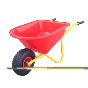 Carrinho de Mão Infantil de Plástico com Roda Única e Alças de Borracha para Brincadeiras ao Ar Livre - Product Image 2